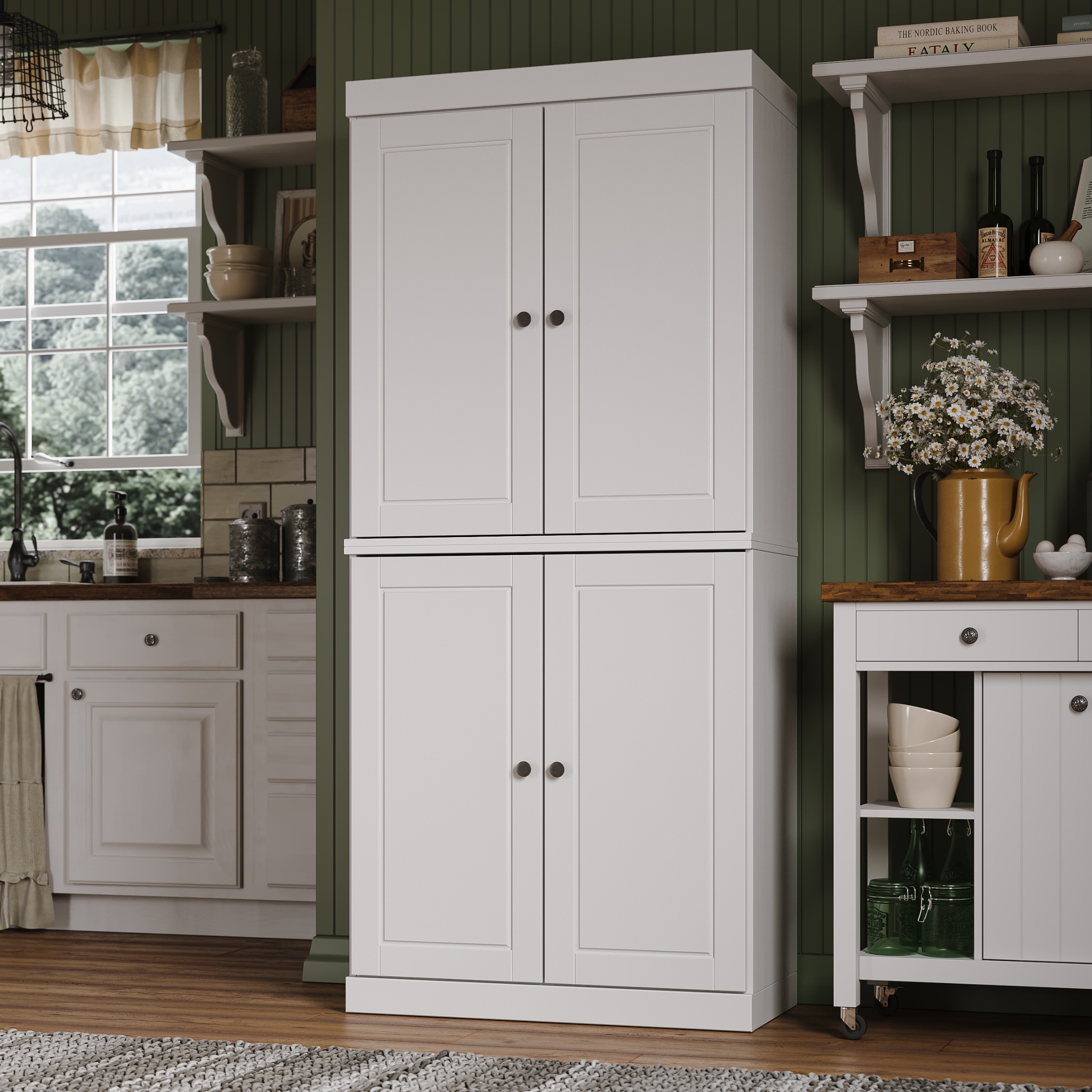 Solid wood outlet pantry